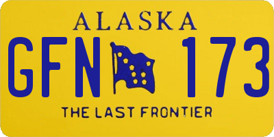 AK license plate GFN173