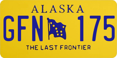 AK license plate GFN175