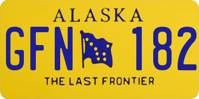 AK license plate GFN182
