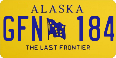 AK license plate GFN184