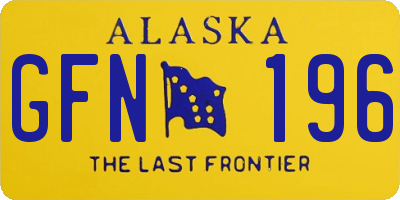 AK license plate GFN196