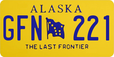 AK license plate GFN221