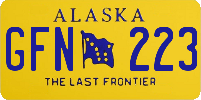 AK license plate GFN223