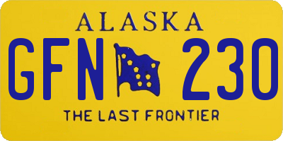 AK license plate GFN230
