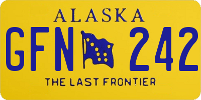 AK license plate GFN242