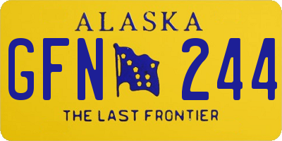 AK license plate GFN244