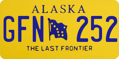AK license plate GFN252