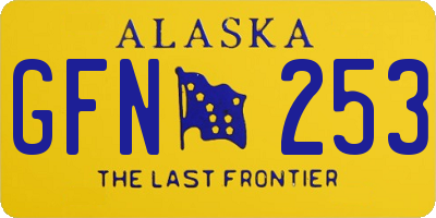 AK license plate GFN253