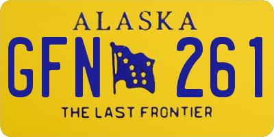 AK license plate GFN261