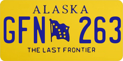 AK license plate GFN263