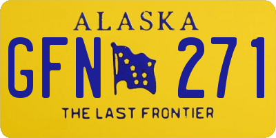 AK license plate GFN271