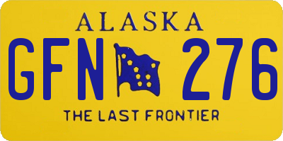AK license plate GFN276