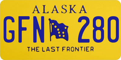 AK license plate GFN280
