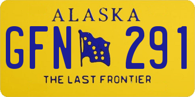 AK license plate GFN291