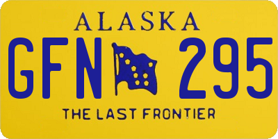 AK license plate GFN295