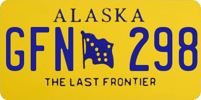 AK license plate GFN298
