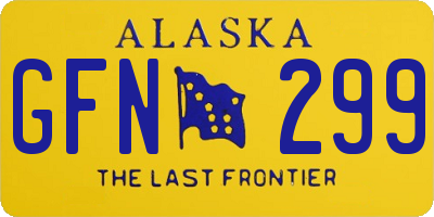 AK license plate GFN299