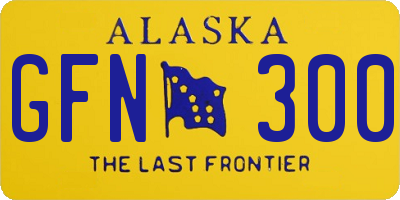 AK license plate GFN300