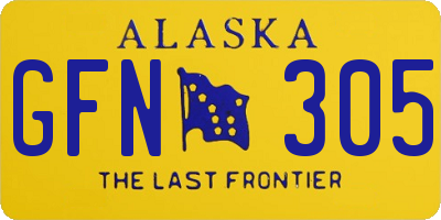 AK license plate GFN305