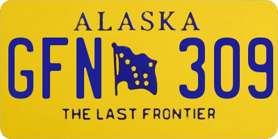 AK license plate GFN309