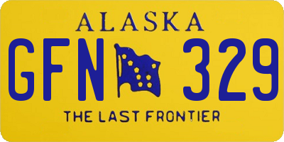 AK license plate GFN329