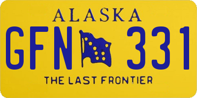 AK license plate GFN331