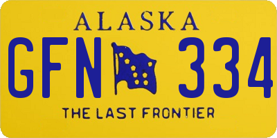 AK license plate GFN334