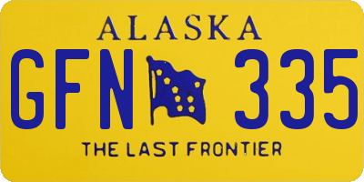 AK license plate GFN335