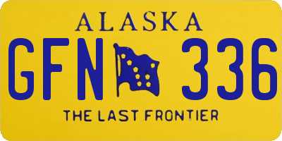 AK license plate GFN336