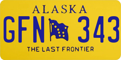 AK license plate GFN343