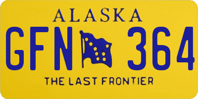 AK license plate GFN364