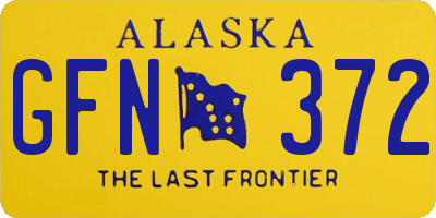 AK license plate GFN372