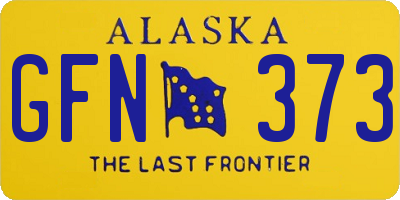 AK license plate GFN373