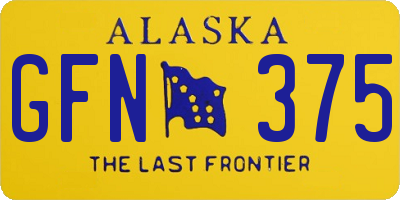 AK license plate GFN375