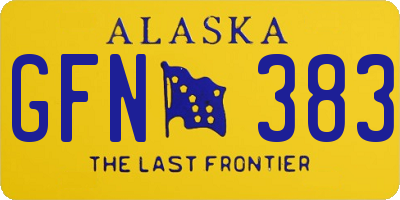 AK license plate GFN383