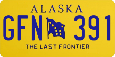 AK license plate GFN391
