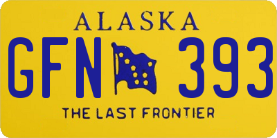 AK license plate GFN393