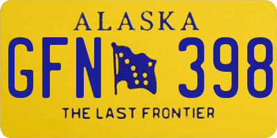 AK license plate GFN398