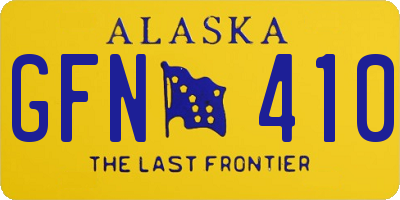 AK license plate GFN410