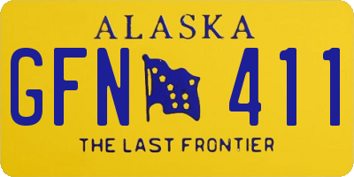 AK license plate GFN411