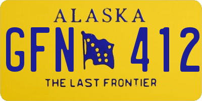 AK license plate GFN412