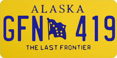 AK license plate GFN419