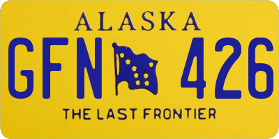 AK license plate GFN426