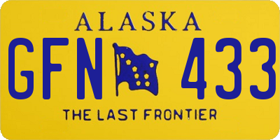 AK license plate GFN433