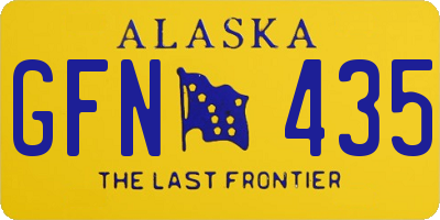 AK license plate GFN435