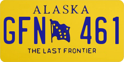 AK license plate GFN461
