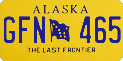 AK license plate GFN465