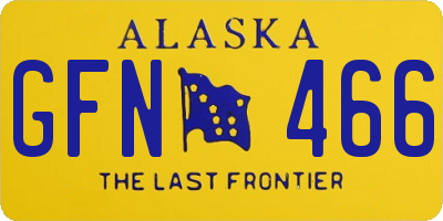 AK license plate GFN466
