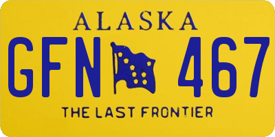 AK license plate GFN467