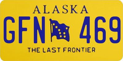 AK license plate GFN469